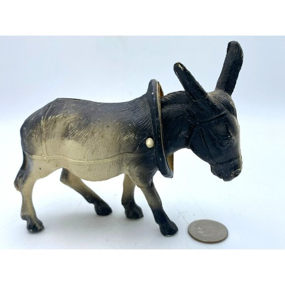 Donkey Mule Celluloid Bobblehead Nodder Figurine Rustic Vintage Bobble Head 4" - Picture 6 of 6